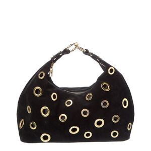 Persaman New York Isabella16 Studded Leather Shoulder Bag, Black